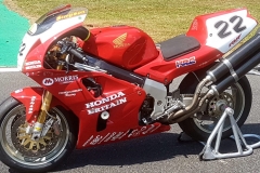 1.	1998 RC45 Rutter’s Honda Britain bike wins at BSB NorthWest 200, Macau Ian Simpson rides a lot so is stickered up for him. Owner Rev It Red, head clown Col, Mr. Fatty, Morris.