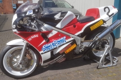 18. RC30 this is a piece of history Steve Ward’s RC30 verified by the late Tony Scott the bike was ridden at the Manx Parade lap 2018 by Ian Simpson it was part of the 30 years of RC30 collection, 30 RC30s on display owner Clive White (Rapier) will be riding the bike in 2019